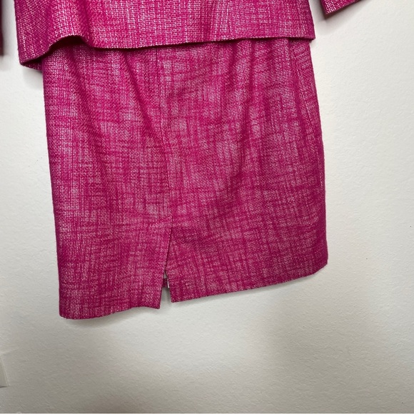 Banana Republic Pink Tweed Blazer and Skirt Suit Set Size 8 Career - Picture 8 of 12